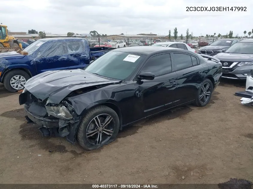 2C3CDXJG3EH147992 2014 Dodge Charger Sxt