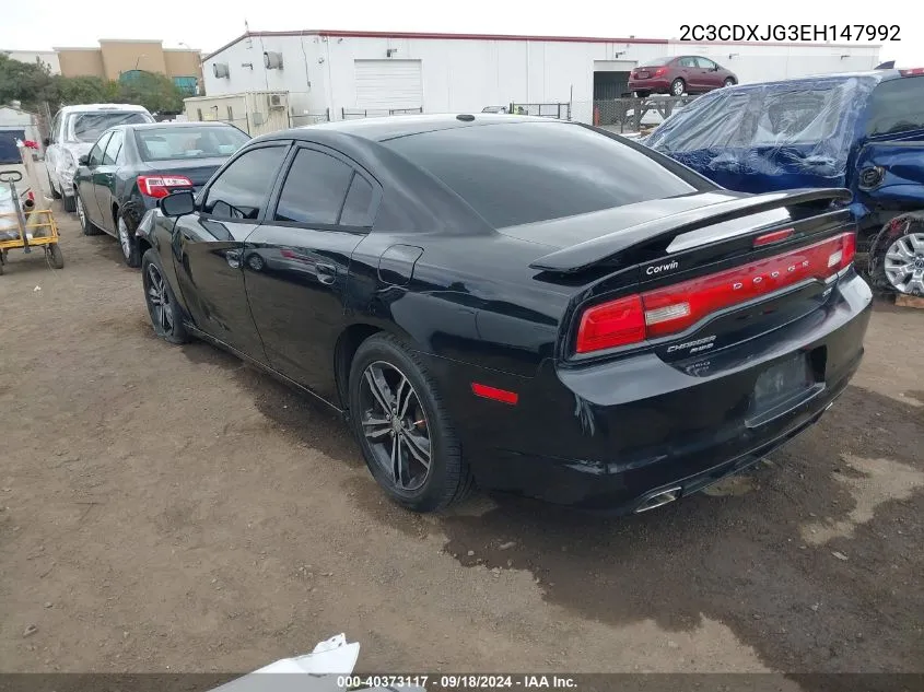 2C3CDXJG3EH147992 2014 Dodge Charger Sxt