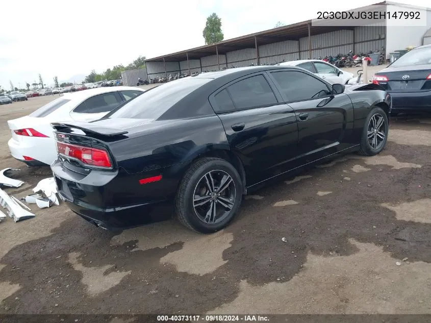 2014 Dodge Charger Sxt VIN: 2C3CDXJG3EH147992 Lot: 40373117