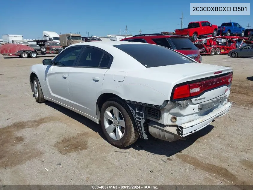 2014 Dodge Charger Se VIN: 2C3CDXBGXEH3501 Lot: 40374163