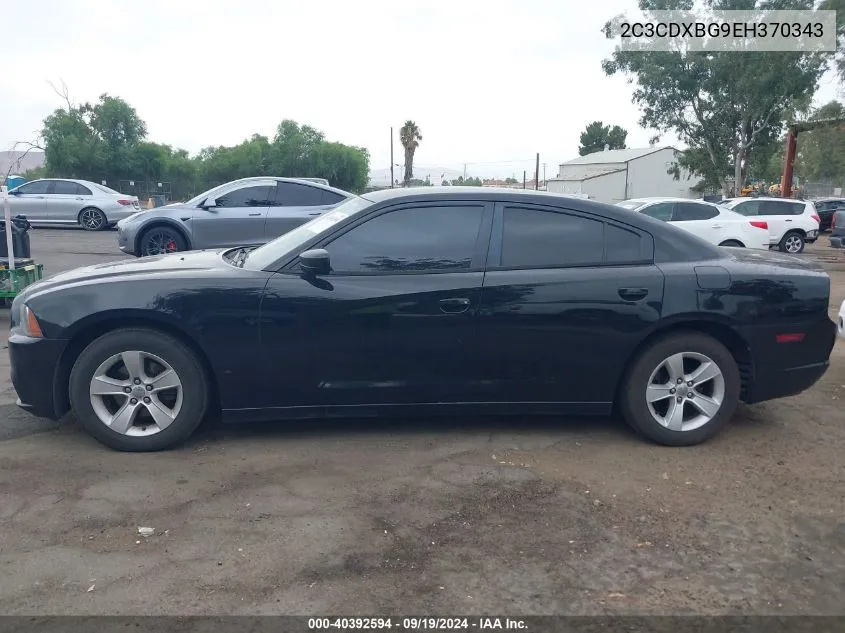 2014 Dodge Charger Se VIN: 2C3CDXBG9EH370343 Lot: 40392594