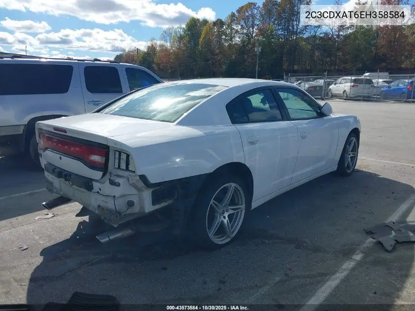2C3CDXAT6EH358584 2014 Dodge Charger Police