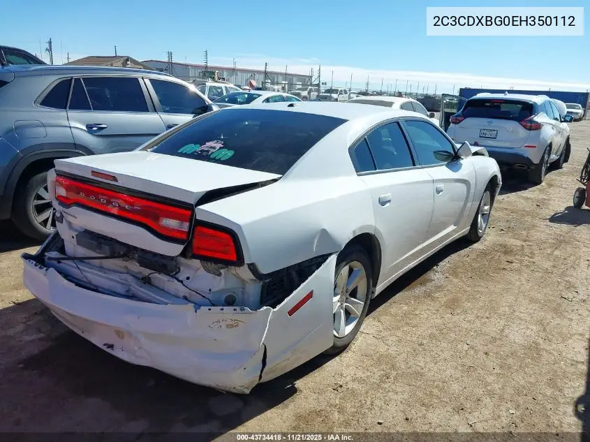 2C3CDXBG0EH350112 2014 Dodge Charger Se