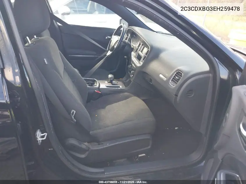 2C3CDXBG3EH259478 2014 Dodge Charger Se