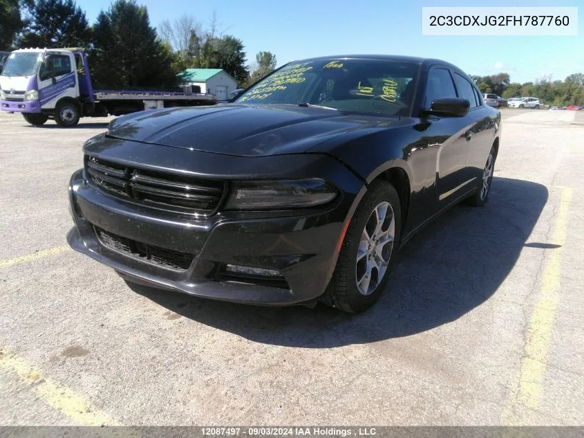 2015 Dodge Charger VIN: 2C3CDXJG2FH787760 Lot: 12087497