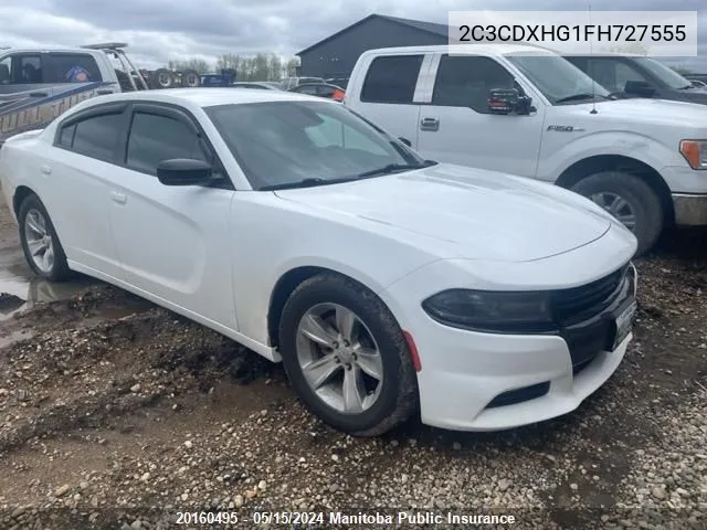 2C3CDXHG1FH727555 2015 Dodge Charger Sxt