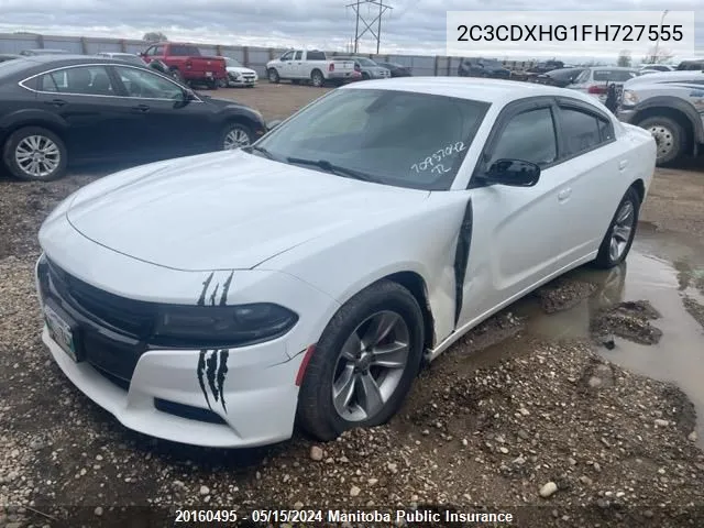 2C3CDXHG1FH727555 2015 Dodge Charger Sxt