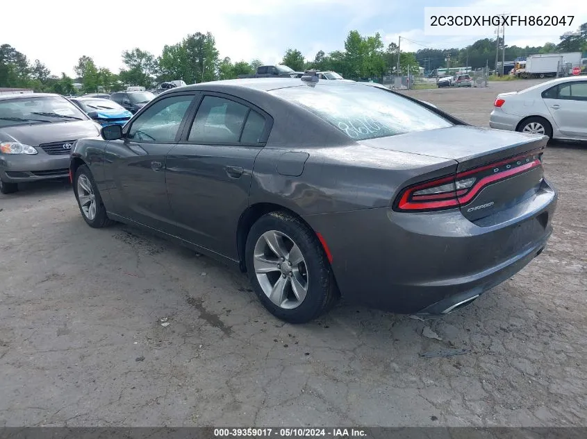 2015 Dodge Charger Sxt VIN: 2C3CDXHGXFH862047 Lot: 39359017