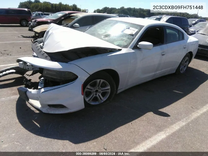 2015 Dodge Charger Se VIN: 2C3CDXBG9FH751448 Lot: 39399289