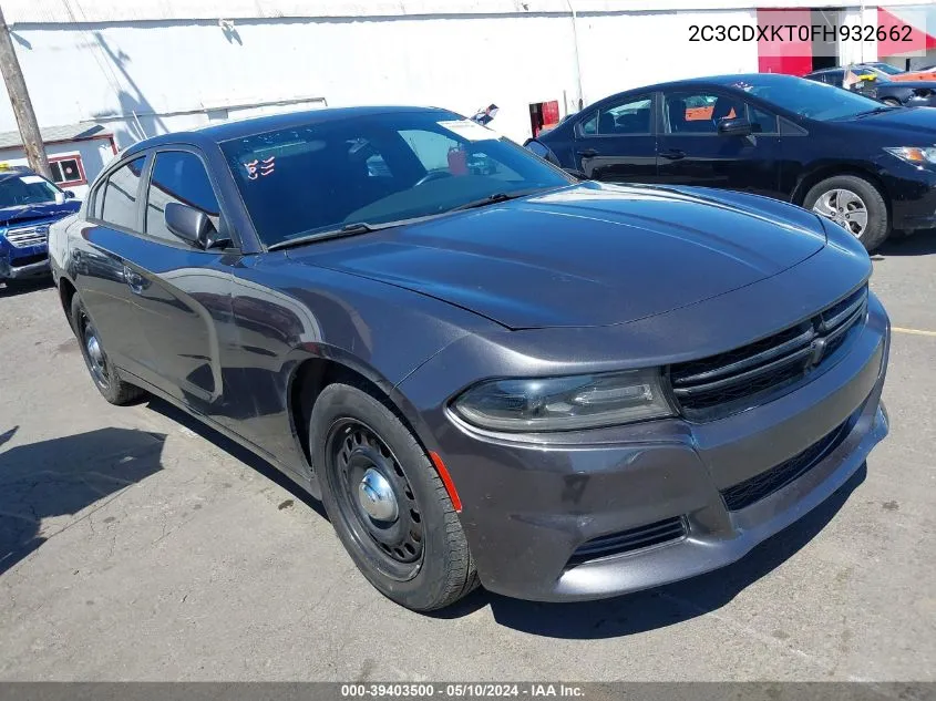 2015 Dodge Charger Police VIN: 2C3CDXKT0FH932662 Lot: 39403500