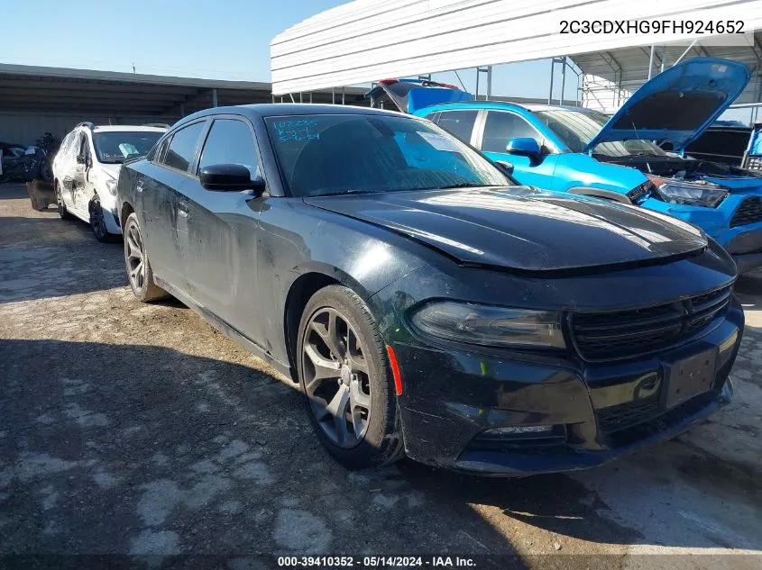 2C3CDXHG9FH924652 2015 Dodge Charger Sxt