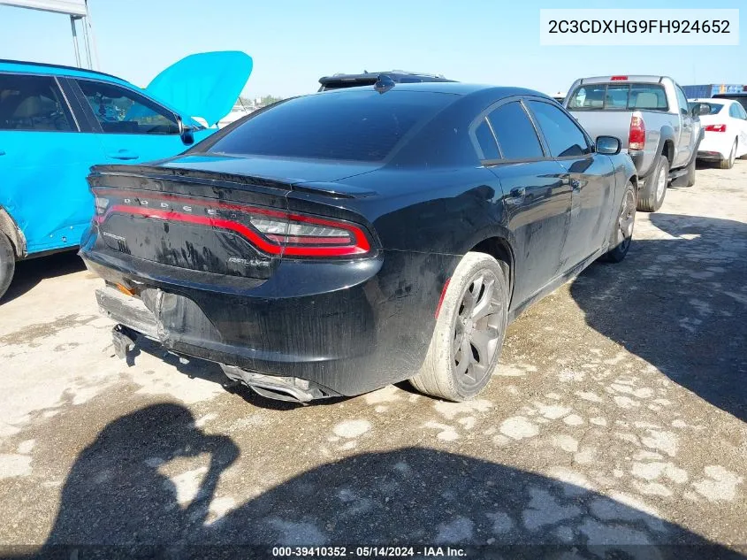 2C3CDXHG9FH924652 2015 Dodge Charger Sxt