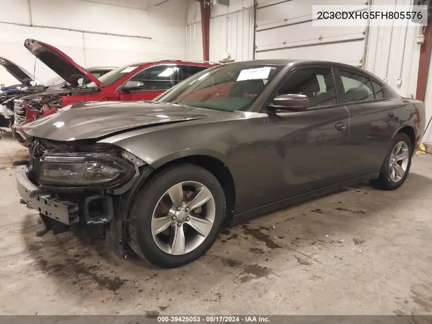 2015 Dodge Charger Sxt VIN: 2C3CDXHG5FH805576 Lot: 39425053