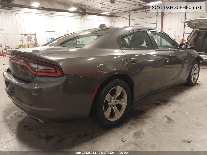 2C3CDXHG5FH805576 2015 Dodge Charger Sxt