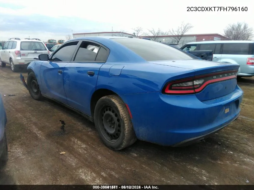 2015 Dodge Charger Police VIN: 2C3CDXKT7FH796160 Lot: 39641571