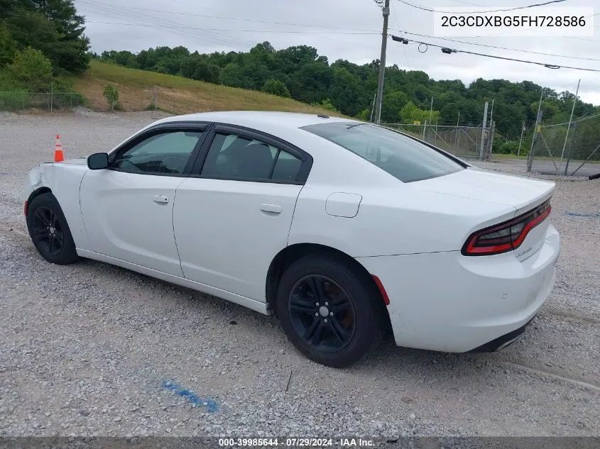 2C3CDXBG5FH728586 2015 Dodge Charger Se