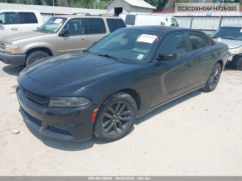 2C3CDXHG6FH726000 2015 Dodge Charger Sxt