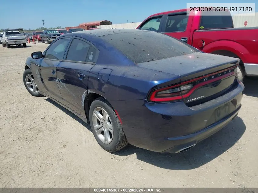 2015 Dodge Charger Se VIN: 2C3CDXBG2FH917180 Lot: 40145387