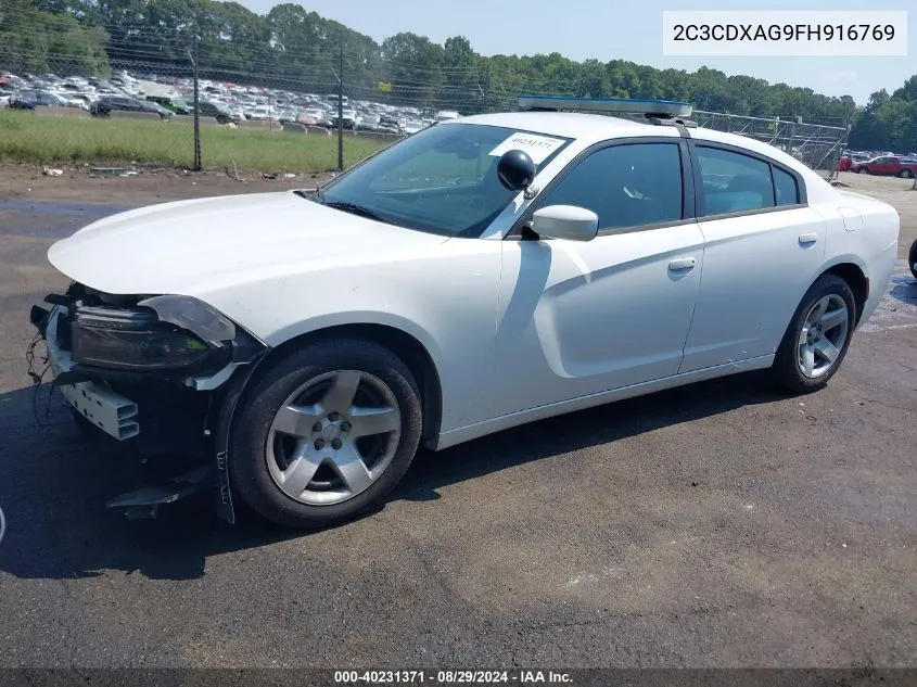 2015 Dodge Charger Police VIN: 2C3CDXAG9FH916769 Lot: 40231371