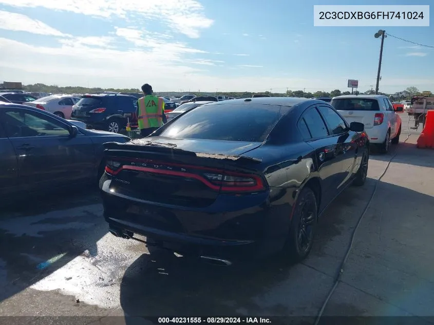 2015 Dodge Charger Se VIN: 2C3CDXBG6FH741024 Lot: 40231555