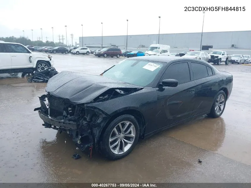 2015 Dodge Charger Sxt VIN: 2C3CDXHG5FH844815 Lot: 40267753