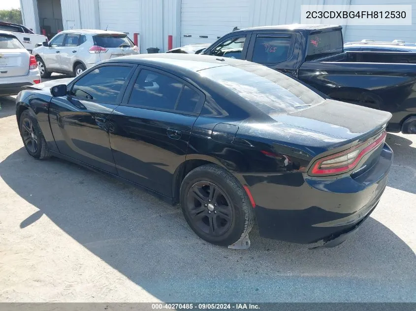 2015 Dodge Charger Se VIN: 2C3CDXBG4FH812530 Lot: 40270485