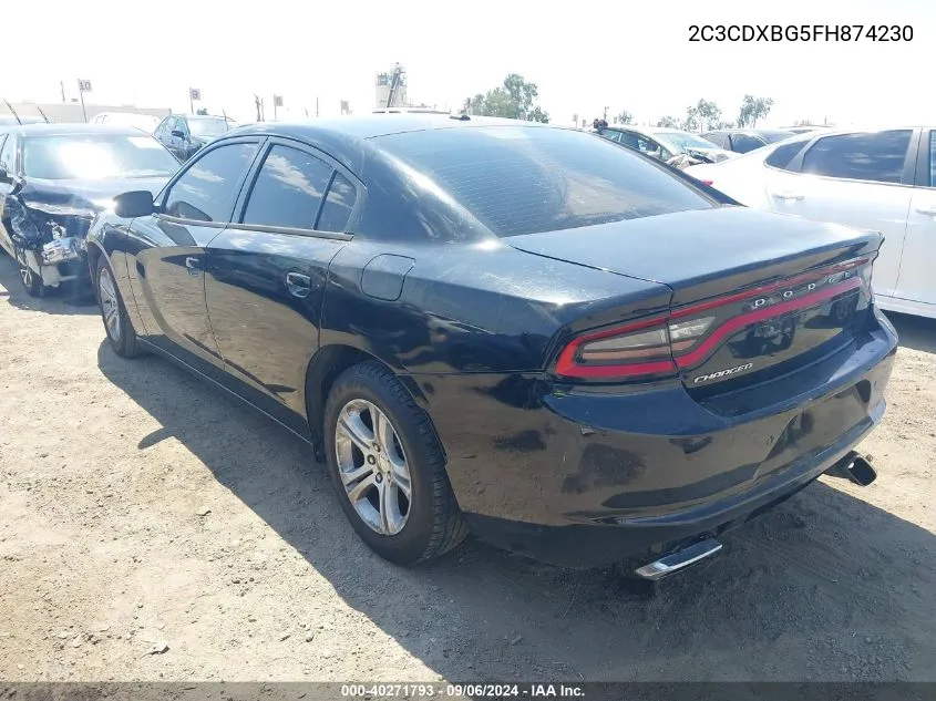 2C3CDXBG5FH874230 2015 Dodge Charger Se