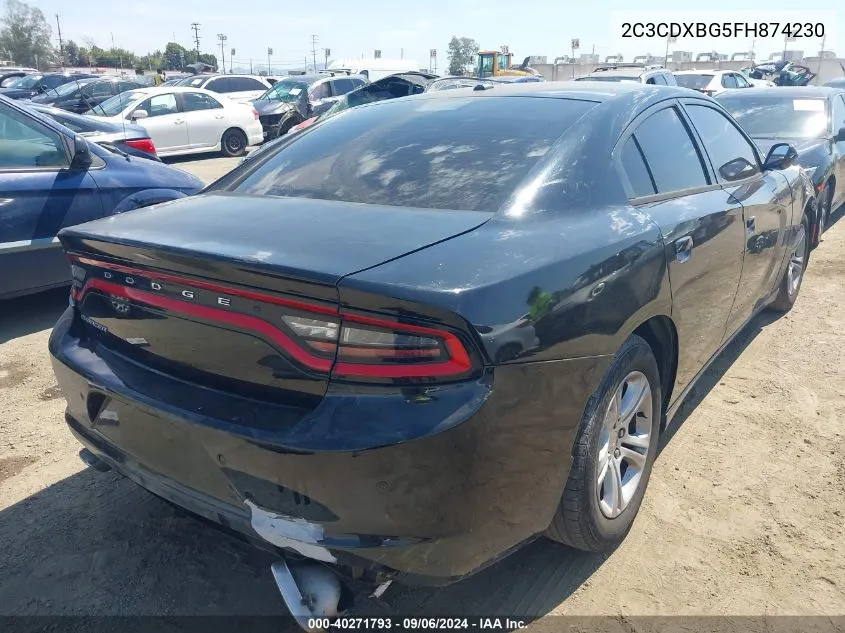 2C3CDXBG5FH874230 2015 Dodge Charger Se