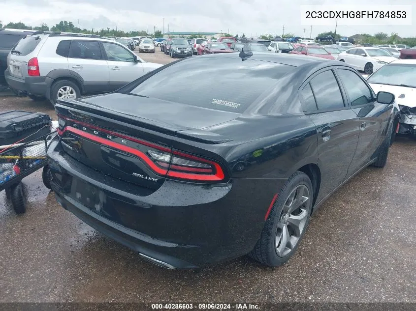 2015 Dodge Charger Sxt VIN: 2C3CDXHG8FH784853 Lot: 40286603