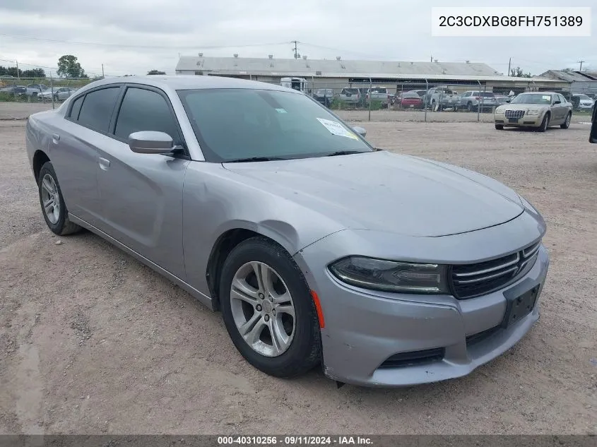 2C3CDXBG8FH751389 2015 Dodge Charger Se