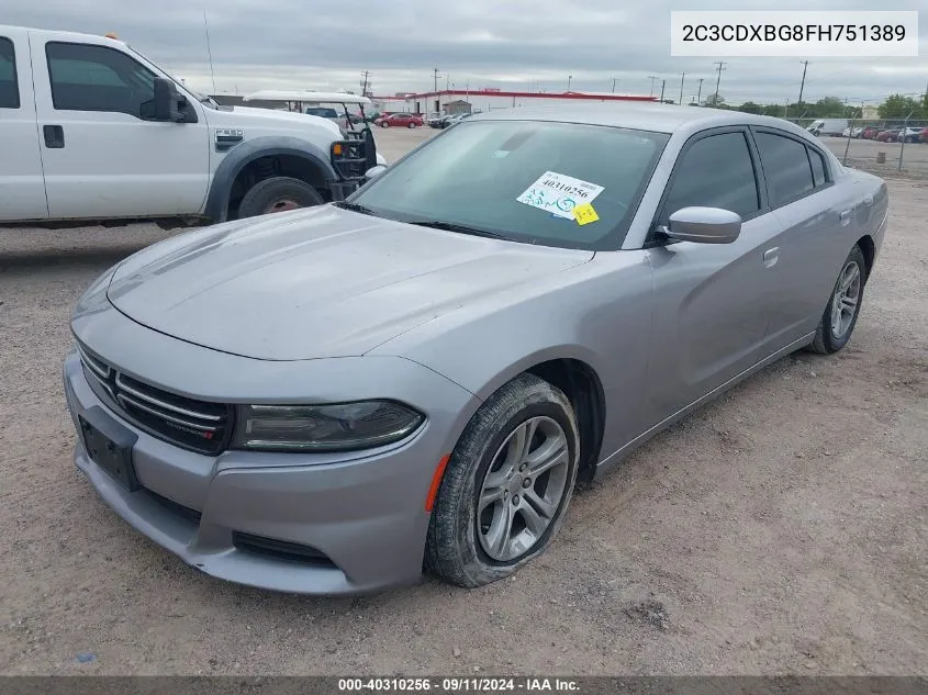 2C3CDXBG8FH751389 2015 Dodge Charger Se