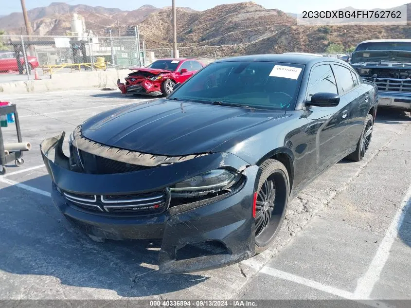 2015 Dodge Charger Se VIN: 2C3CDXBG4FH762762 Lot: 40336894