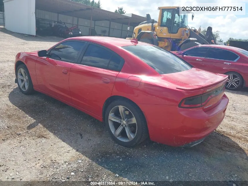 2C3CDXHG6FH777514 2015 Dodge Charger Sxt