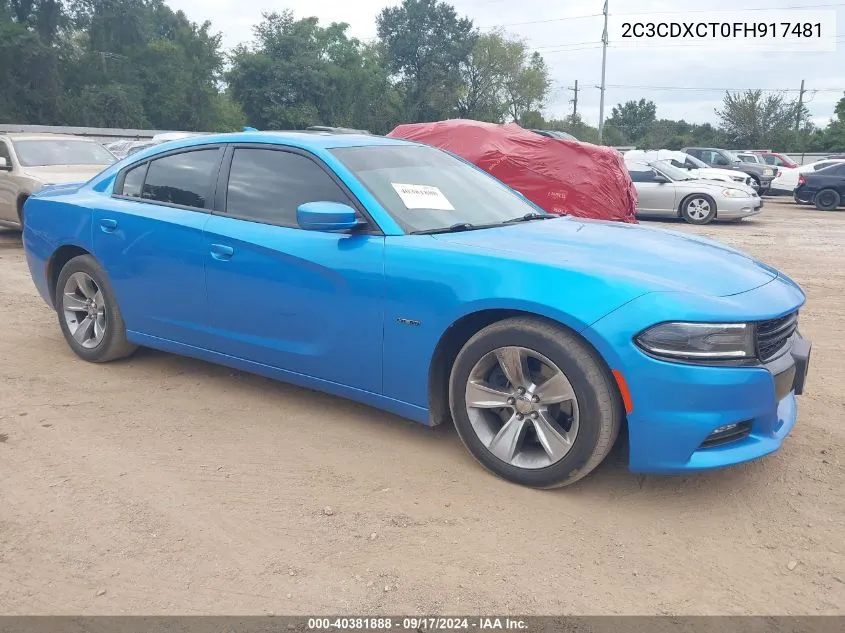 2C3CDXCT0FH917481 2015 Dodge Charger R/T