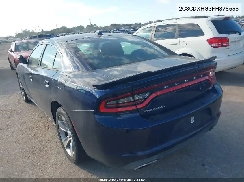 2C3CDXHG3FH878655 2015 Dodge Charger Sxt