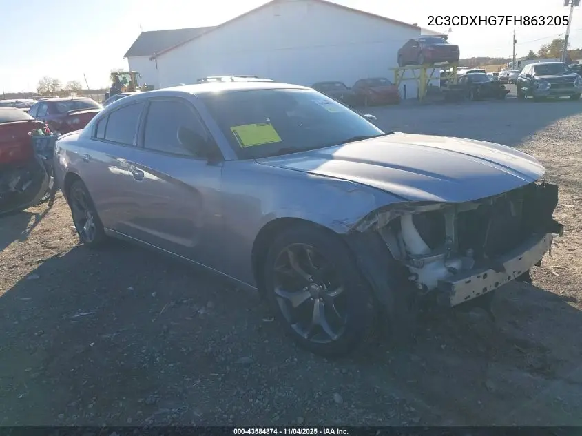 2C3CDXHG7FH863205 2015 Dodge Charger Sxt