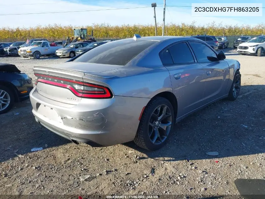 2C3CDXHG7FH863205 2015 Dodge Charger Sxt