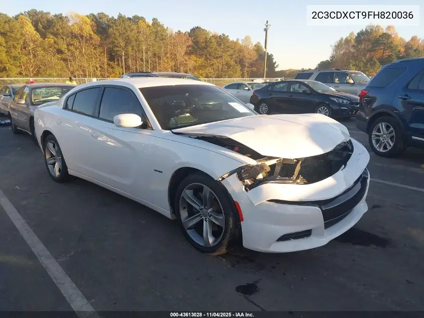 2C3CDXCT9FH820036 2015 Dodge Charger R/T