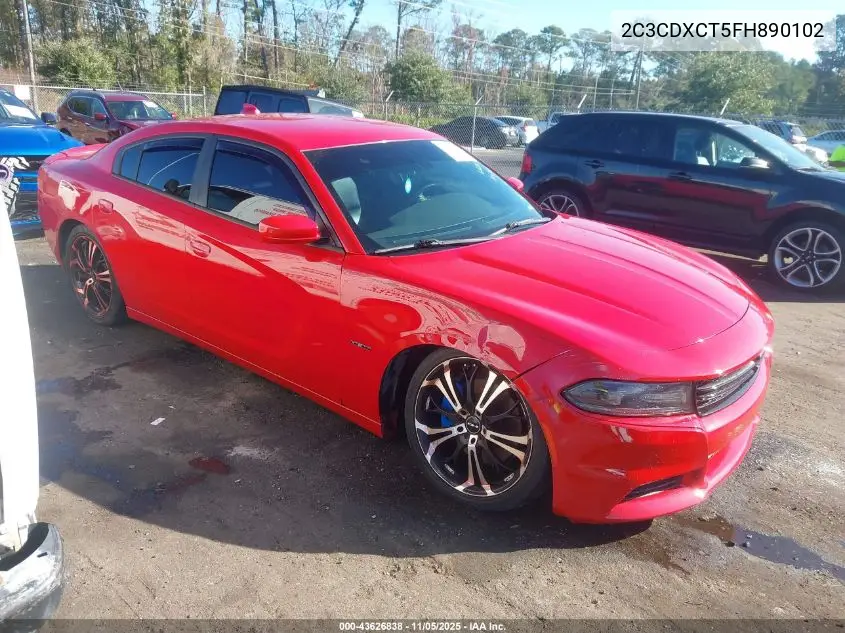2C3CDXCT5FH890102 2015 Dodge Charger R/T