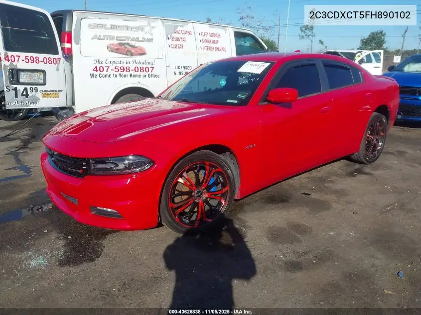 2C3CDXCT5FH890102 2015 Dodge Charger R/T