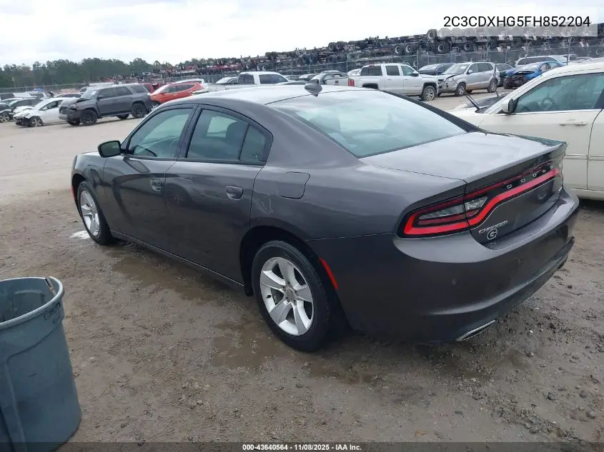 2C3CDXHG5FH852204 2015 Dodge Charger Sxt