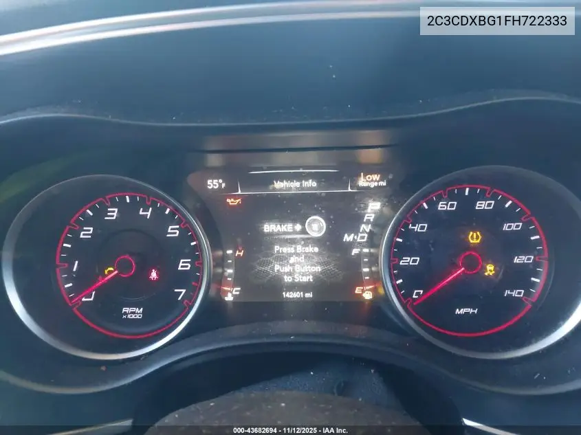 2C3CDXBG1FH722333 2015 Dodge Charger Se