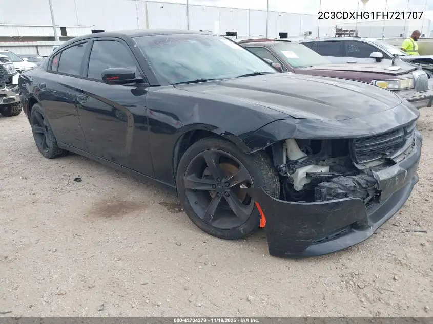 2C3CDXHG1FH721707 2015 Dodge Charger Sxt