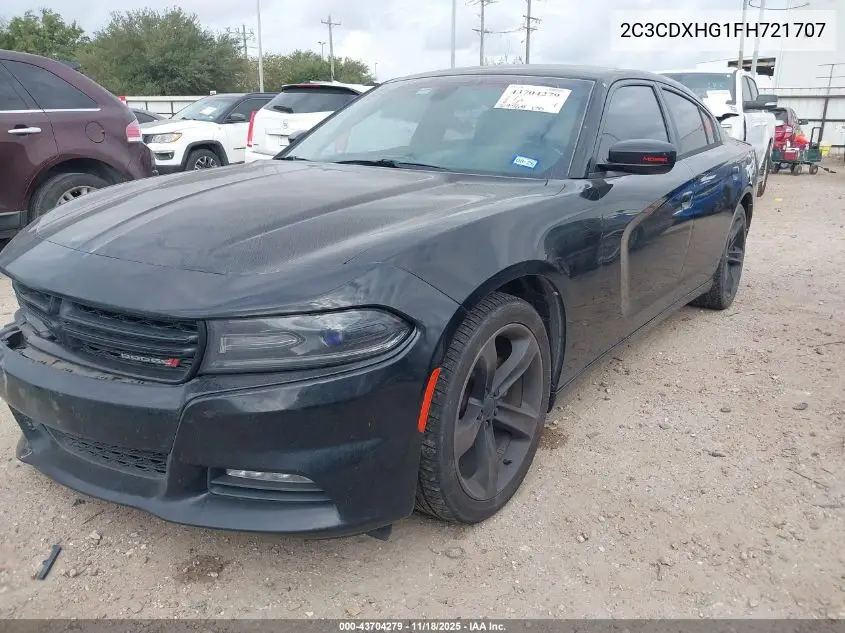 2C3CDXHG1FH721707 2015 Dodge Charger Sxt
