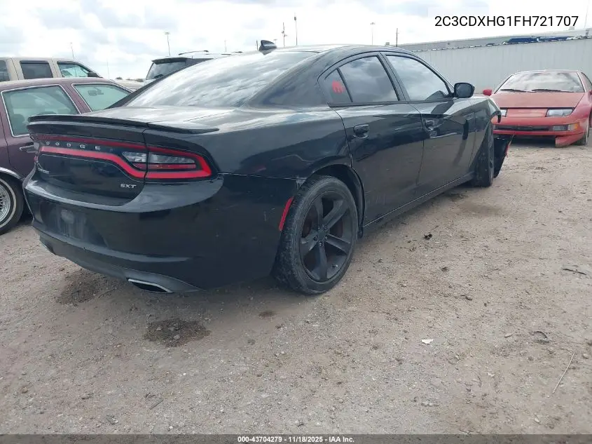 2C3CDXHG1FH721707 2015 Dodge Charger Sxt