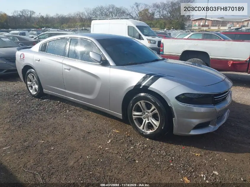 2C3CDXBG3FH870189 2015 Dodge Charger Se