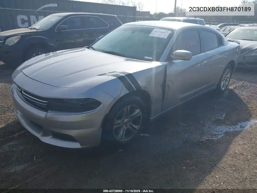 2C3CDXBG3FH870189 2015 Dodge Charger Se