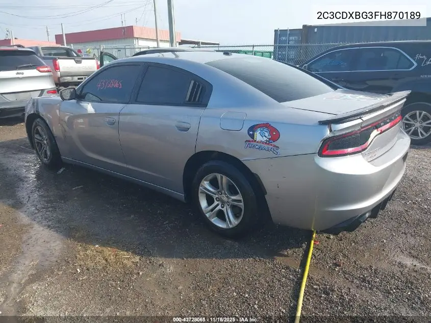 2C3CDXBG3FH870189 2015 Dodge Charger Se