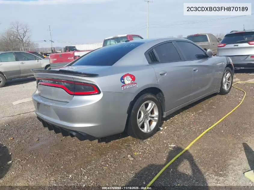 2C3CDXBG3FH870189 2015 Dodge Charger Se