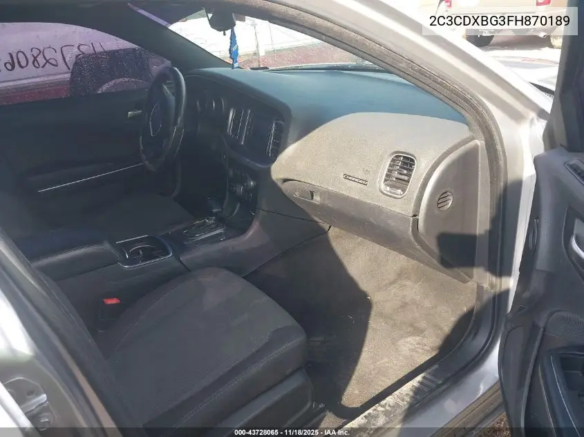 2C3CDXBG3FH870189 2015 Dodge Charger Se